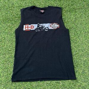 Y2K Harley-davidson Men's Black tank top